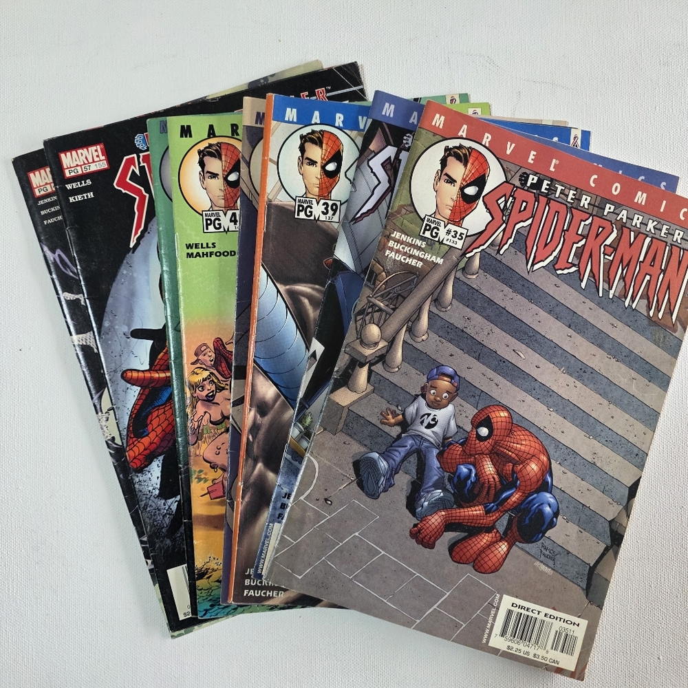 Peter Parker Spider-Man Comic Lot 8 Issues Marvel #35 #38 #39 #40 #43 #44 #49...